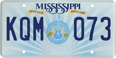 MS license plate KQM073