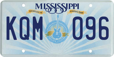 MS license plate KQM096