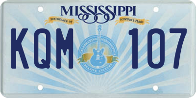 MS license plate KQM107