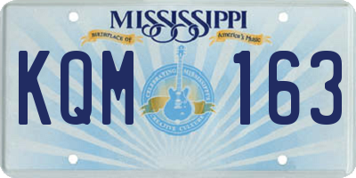 MS license plate KQM163
