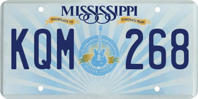 MS license plate KQM268