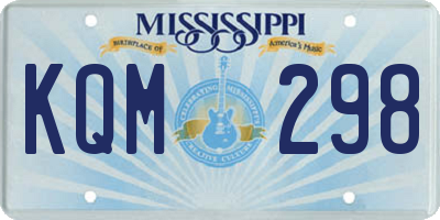 MS license plate KQM298