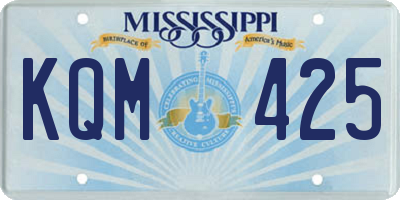 MS license plate KQM425