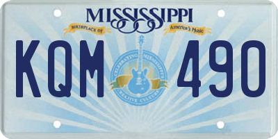 MS license plate KQM490