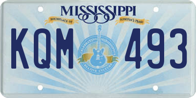MS license plate KQM493