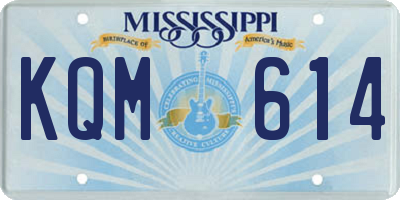MS license plate KQM614