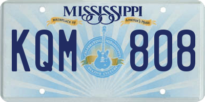 MS license plate KQM808