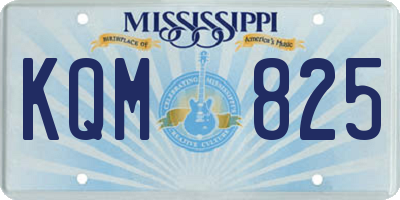 MS license plate KQM825