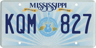 MS license plate KQM827