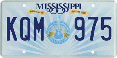 MS license plate KQM975