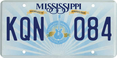 MS license plate KQN084