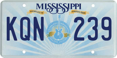 MS license plate KQN239