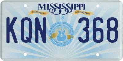 MS license plate KQN368