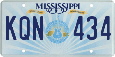 MS license plate KQN434