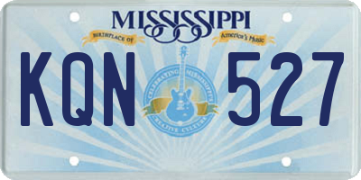 MS license plate KQN527