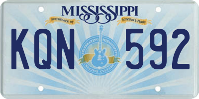 MS license plate KQN592