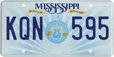 MS license plate KQN595