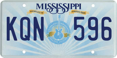 MS license plate KQN596
