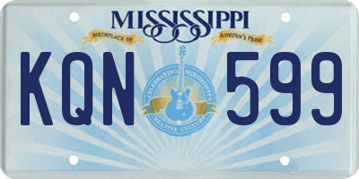 MS license plate KQN599