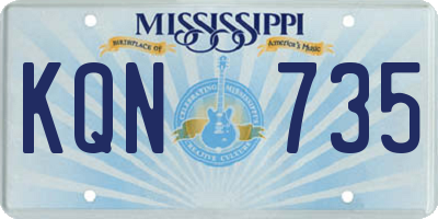 MS license plate KQN735