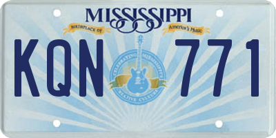 MS license plate KQN771