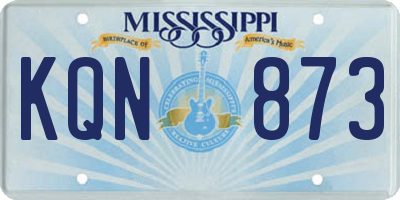 MS license plate KQN873