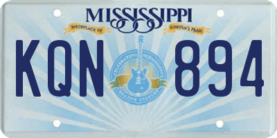 MS license plate KQN894