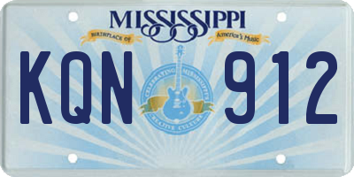 MS license plate KQN912