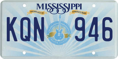 MS license plate KQN946
