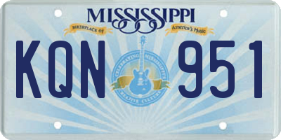 MS license plate KQN951