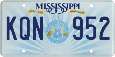 MS license plate KQN952