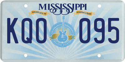 MS license plate KQO095