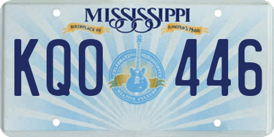 MS license plate KQO446