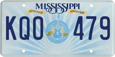 MS license plate KQO479