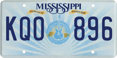 MS license plate KQO896