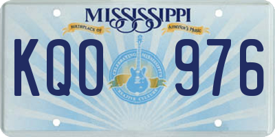 MS license plate KQO976