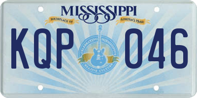 MS license plate KQP046
