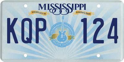 MS license plate KQP124
