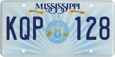 MS license plate KQP128