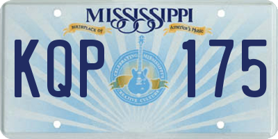 MS license plate KQP175