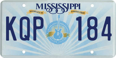 MS license plate KQP184