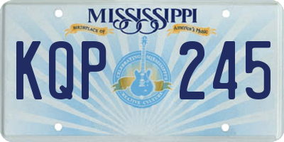 MS license plate KQP245