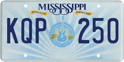 MS license plate KQP250