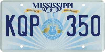 MS license plate KQP350
