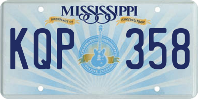 MS license plate KQP358