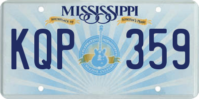 MS license plate KQP359