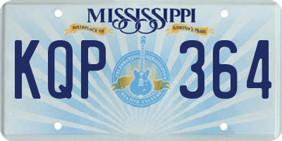 MS license plate KQP364