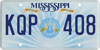 MS license plate KQP408