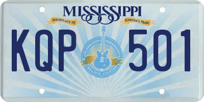 MS license plate KQP501