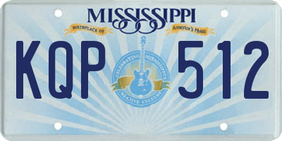 MS license plate KQP512